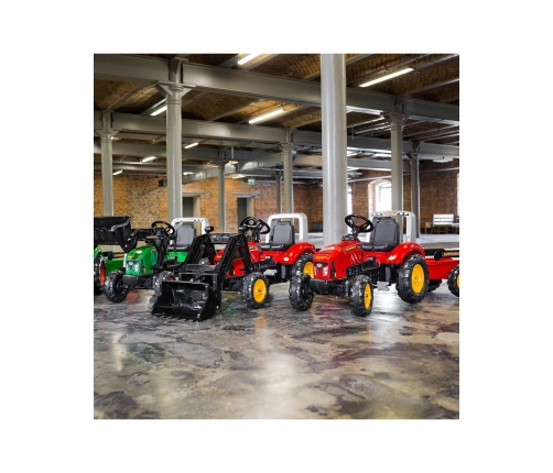 Трактор с педалями с ковшом и прицепом FALK Red Supercharger