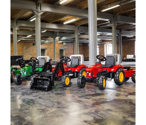 Traktors ar pedāļiem ar kausu un piekabi FALK Red Supercharger