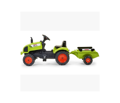 FALK Traktorek Claas Zielony na Pedały Klakson Przyczepa od 2 Lat.