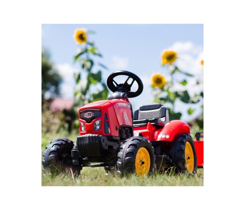 Трактор с педалями с прицепом  FALK Red Supercharger