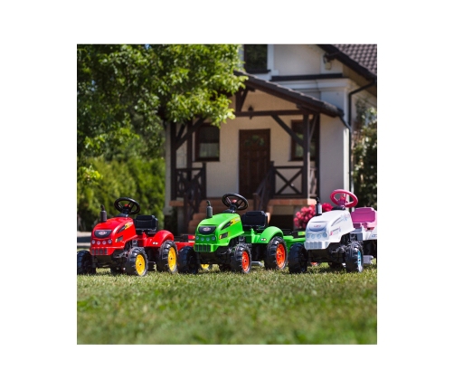 FALK Traktorek X Tractor Zielony z Przyczepką Klakson od 2 Lat