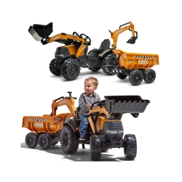 Трактор с ковшом и прицепом FALK Case IH Backhoe