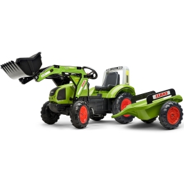 Traktors ar pedāļiem ar piekabi FALK CLAAS Green