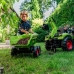 Traktors ar pedāļiem ar kausu un piekabi FALK CLAAS AVEC Green