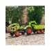 Traktors ar pedāļiem ar kausu un piekabi FALK CLAAS AVEC Green