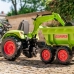 Traktors ar pedāļiem ar kausu un piekabi FALK CLAAS AVEC Green
