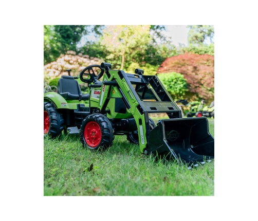Traktors ar pedāļiem ar kausu un piekabi FALK CLAAS AVEC Green