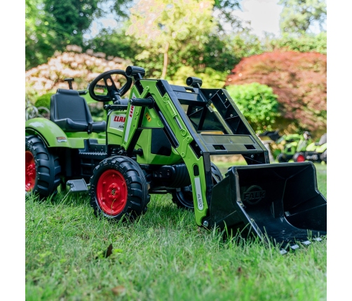Traktors ar pedāļiem ar kausu un piekabi FALK CLAAS AVEC Green