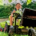 Traktors ar pedāļiem ar kausu un piekabi FALK CLAAS AVEC Green