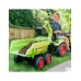 Traktors ar pedāļiem ar kausu un piekabi FALK CLAAS AVEC Green