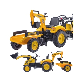 Трактор с педалями с ковшом и прицепом FALK KOMATSU Yellow