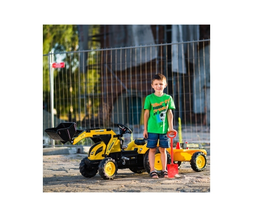 Трактор с педалями с ковшом и прицепом FALK KOMATSU Yellow