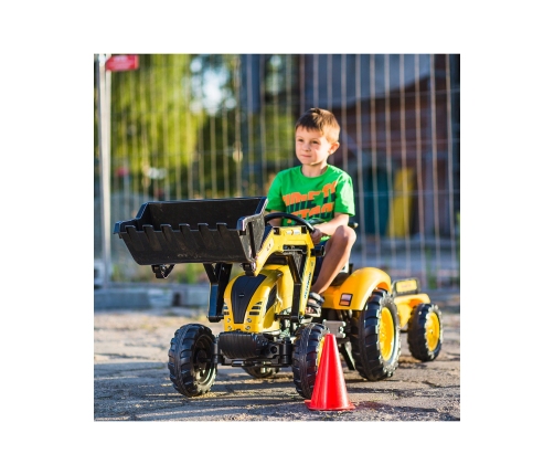 Трактор с педалями с ковшом и прицепом FALK KOMATSU Yellow
