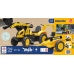 Traktors ar pedāļiem ar kausu un piekabi FALK KOMATSU Yellow