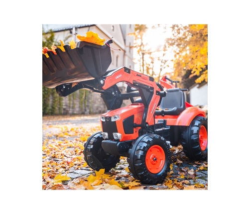 Bērnu stumjamā mašīna traktors ar piekabi FALK KUBOTA