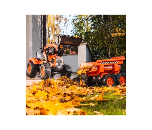 Bērnu stumjamā mašīna traktors ar piekabi FALK KUBOTA