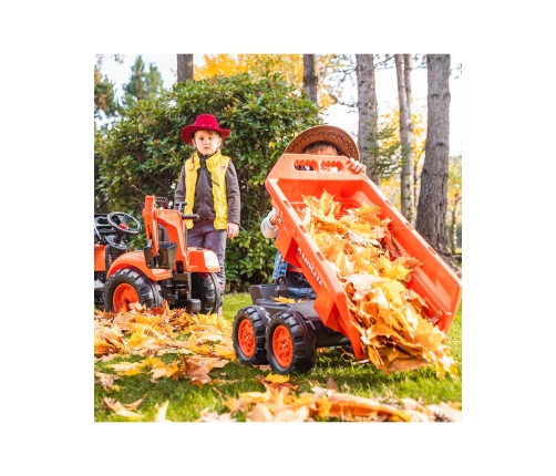 Bērnu stumjamā mašīna traktors ar piekabi FALK KUBOTA