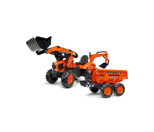 Bērnu stumjamā mašīna traktors ar piekabi FALK KUBOTA