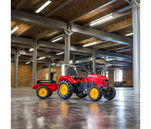 Traktors ar pedāļiem ar piekabi FALK Red Supercharger