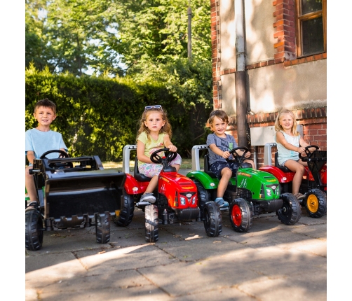 Traktors ar pedāļiem ar piekabi FALK Red Supercharger