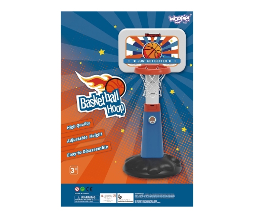 WOOPIE Zestaw Koszykówka Regulacja 99 - 125 cm + Piłka + Pompka