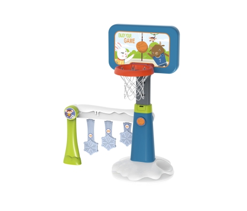WOOPIE Zestaw 2w1 Koszykówka Bramka do Piłki Nożnej + Piłka + Pompka