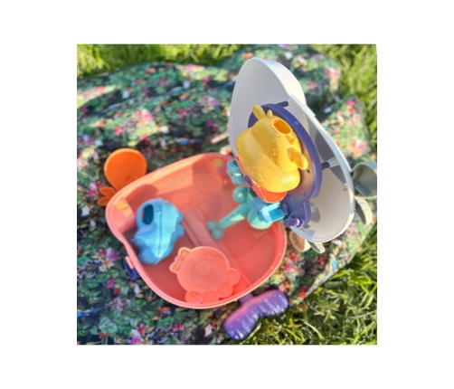 WOOPIE Zestaw do Piasku 3w1 Walizka Krówka Stolik Wodny