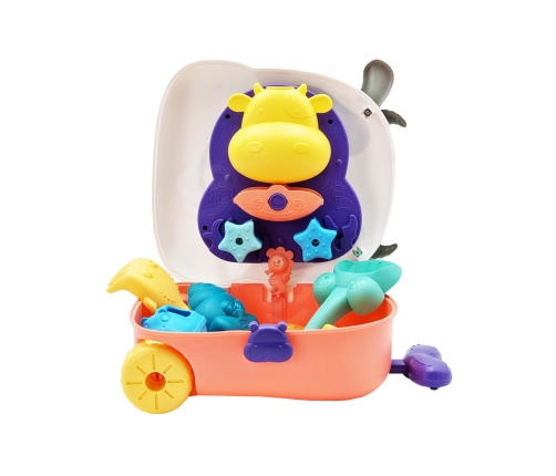 WOOPIE Zestaw do Piasku 3w1 Walizka Krówka Stolik Wodny