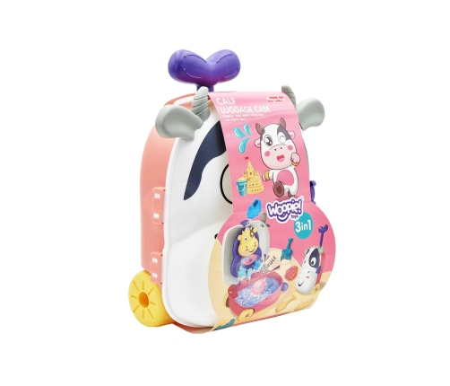 WOOPIE Zestaw do Piasku 3w1 Walizka Krówka Stolik Wodny