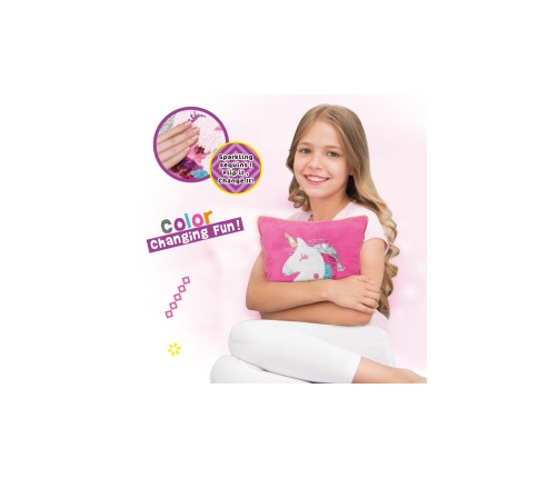 WOOPIE ART&FUN Zestaw Kreatywny Poduszka do Ozdobienia Jednorożec