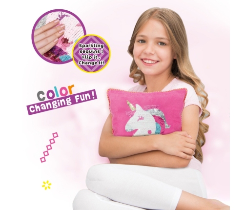 WOOPIE ART&FUN Zestaw Kreatywny Poduszka do Ozdobienia Jednorożec