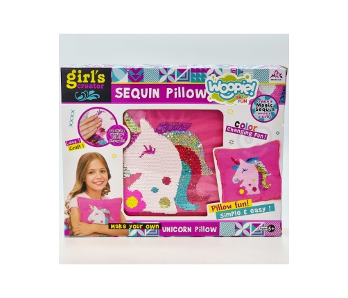 WOOPIE ART&FUN Zestaw Kreatywny Poduszka do Ozdobienia Jednorożec