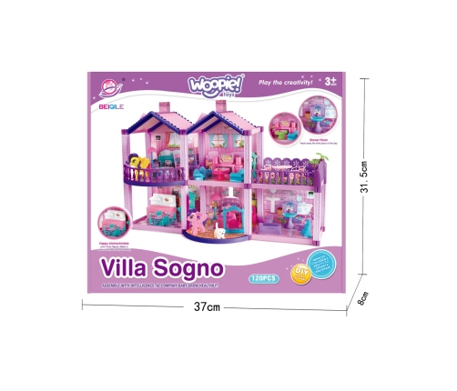 Leļļu mājiņa WOOPIE PONY FANTASY VILLA 120 el.