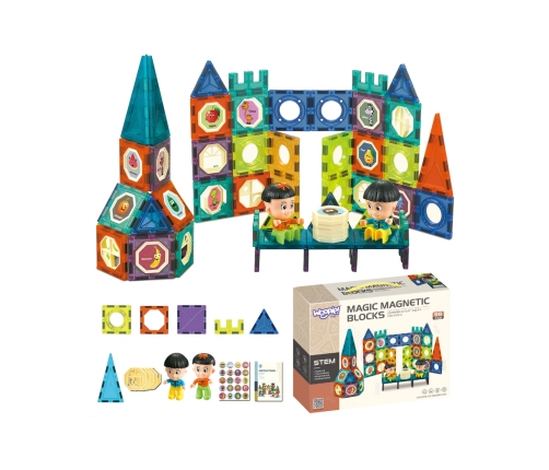 WOOPIE Klocki Magnetyczne Zamek 98 el.