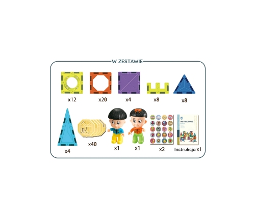 WOOPIE Klocki Magnetyczne Zamek 98 el.