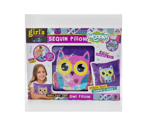 WOOPIE ART&FUN Zestaw Kreatywny Poduszka do Ozdobienia Sówka