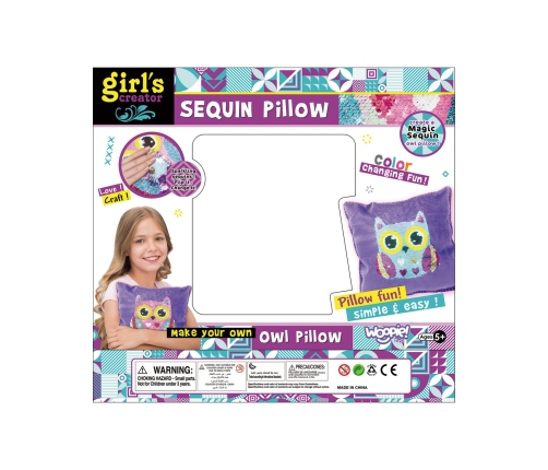 WOOPIE ART&FUN Zestaw Kreatywny Poduszka do Ozdobienia Sówka