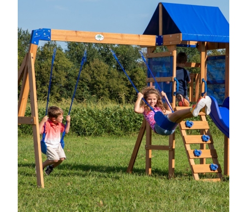 Drewniany Plac Zabaw Aurora Domek Zjeżdżalnia Backyard Discovery