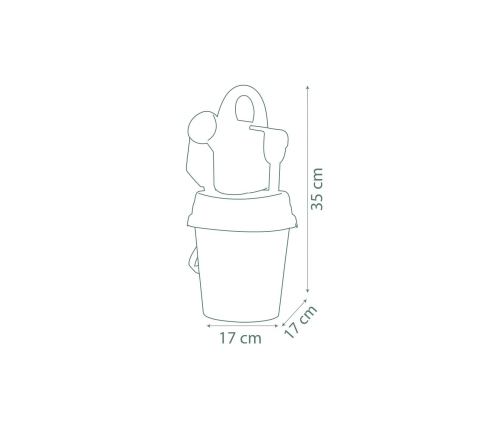 SMOBY Green Wiaderko Myszka Miki Minnie z akcesoriami do piasku i konewką z bioplastiku