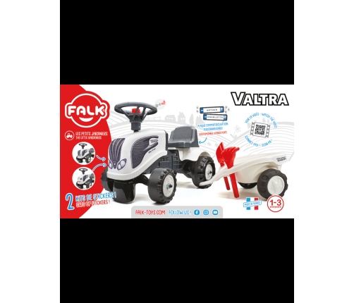 FALK Stumjamā mašīna Traktors Baby Valtra White
