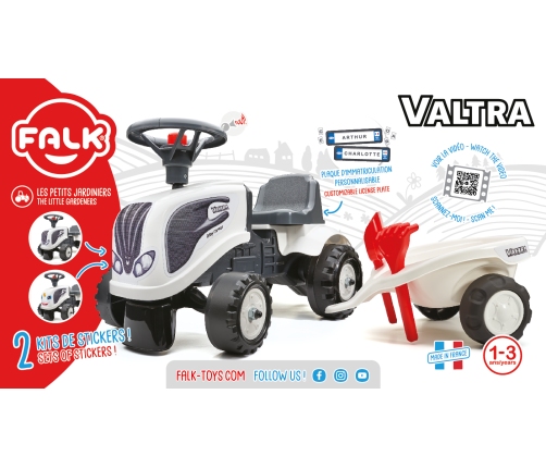 FALK Baby Valtra White Детская трактор-каталка