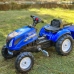 Traktors ar pedāļiem ar piekabi FALK New Holland Blue