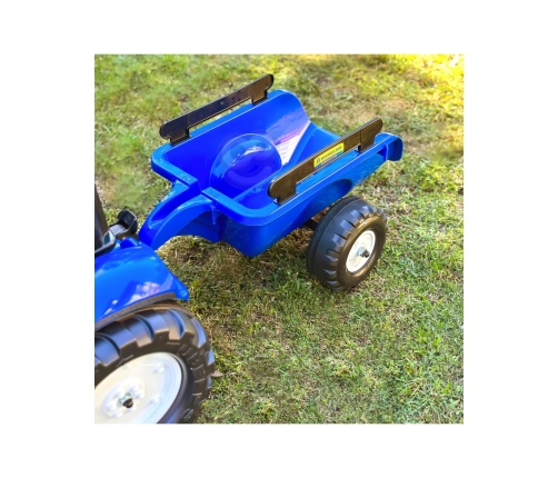 Трактор с педалями с прицепом FALK New Holland Blue