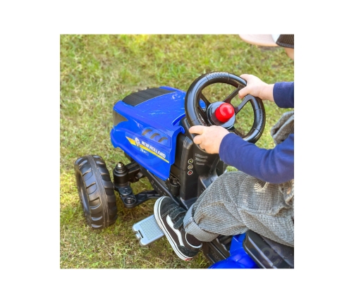 Трактор с педалями с прицепом FALK New Holland Blue