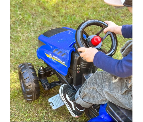 Traktors ar pedāļiem ar piekabi FALK New Holland Blue