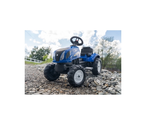 Трактор с педалями с прицепом FALK New Holland Blue