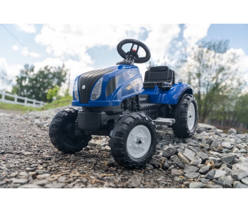 Traktors ar pedāļiem ar piekabi FALK New Holland Blue