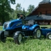 Traktors ar pedāļiem ar piekabi FALK New Holland Blue