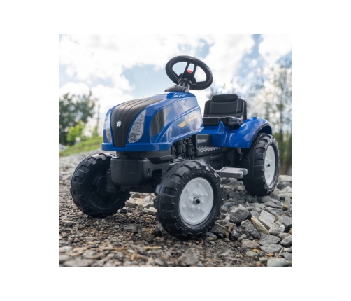 Трактор с педалями с прицепом FALK New Holland Blue