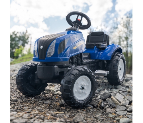 Traktors ar pedāļiem ar piekabi FALK New Holland Blue